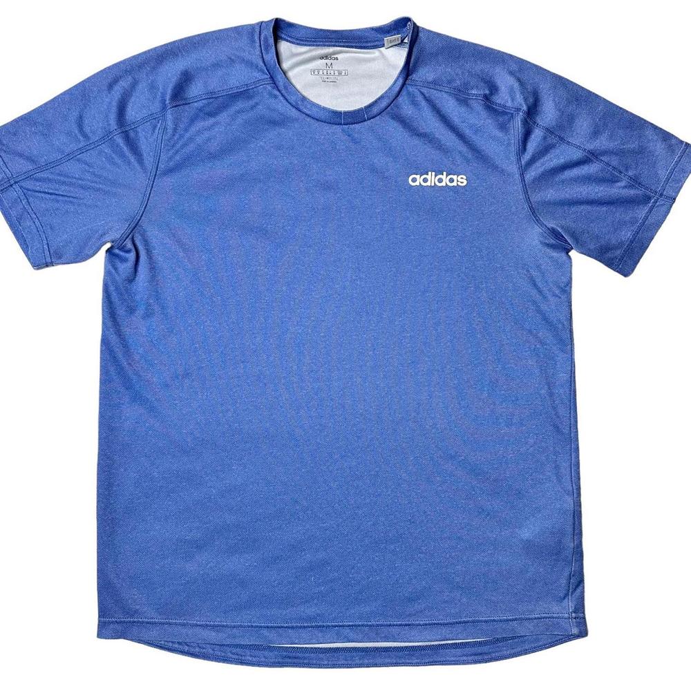 Adidas Climalite Short Sleeve Activewear T-Shirt Blue Mens M